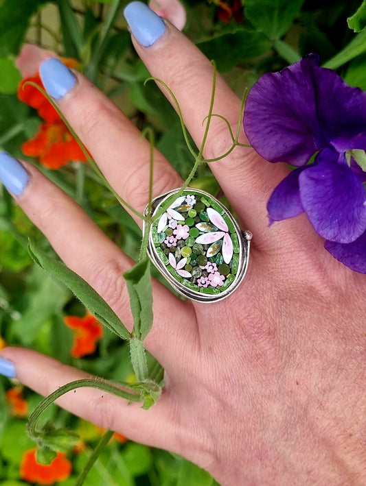 Mosaic Oval Ring