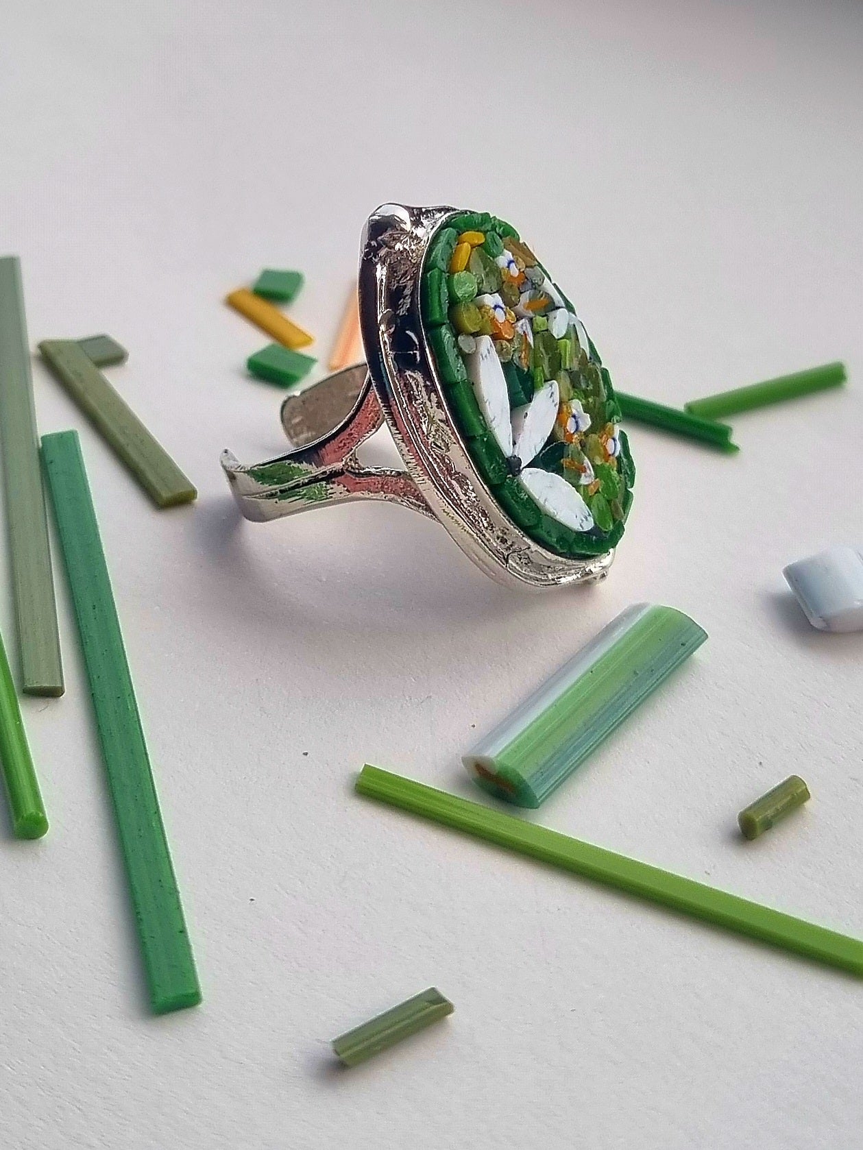 Oval Mosaic Ring