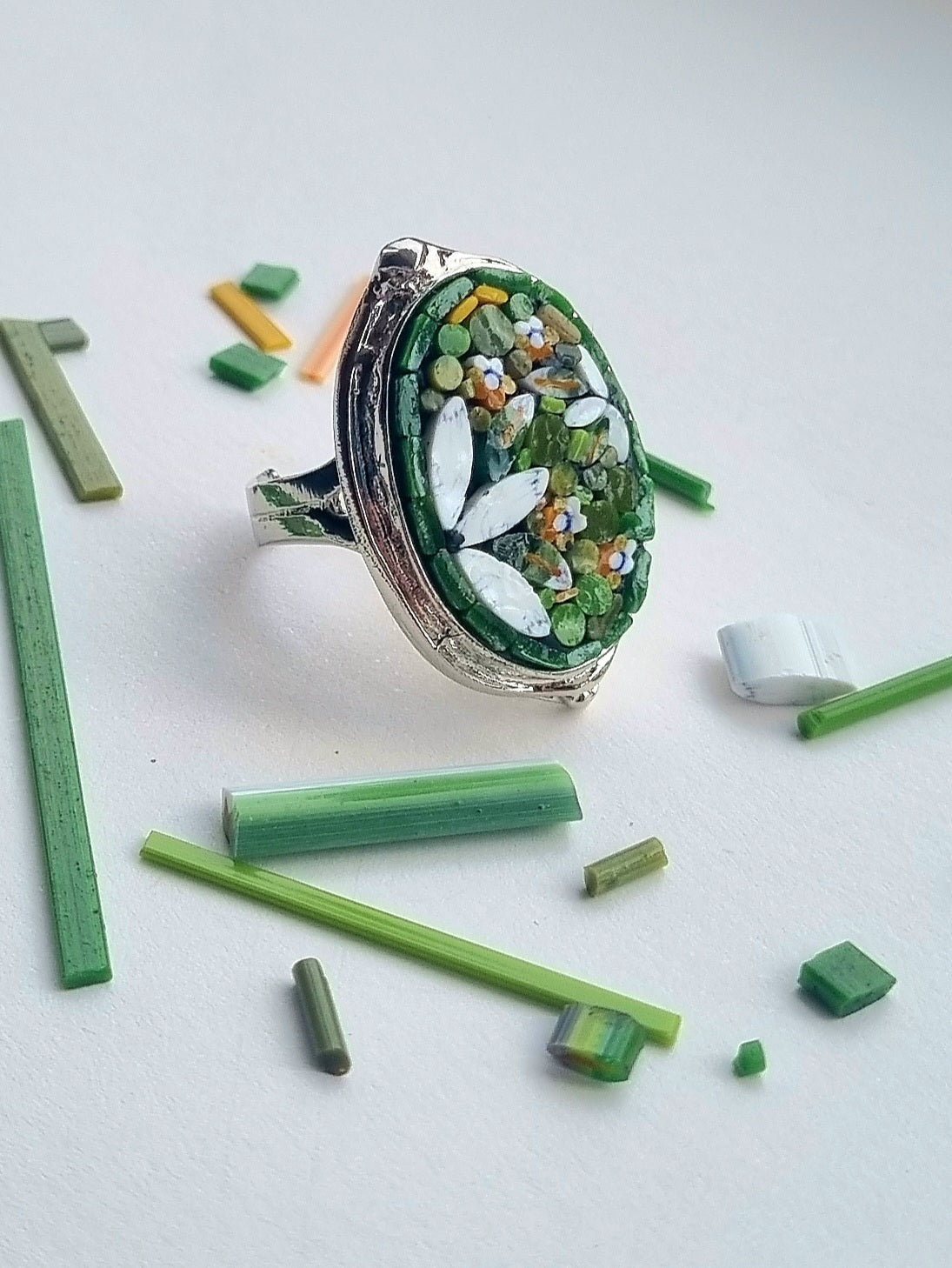 Oval Mosaic Ring