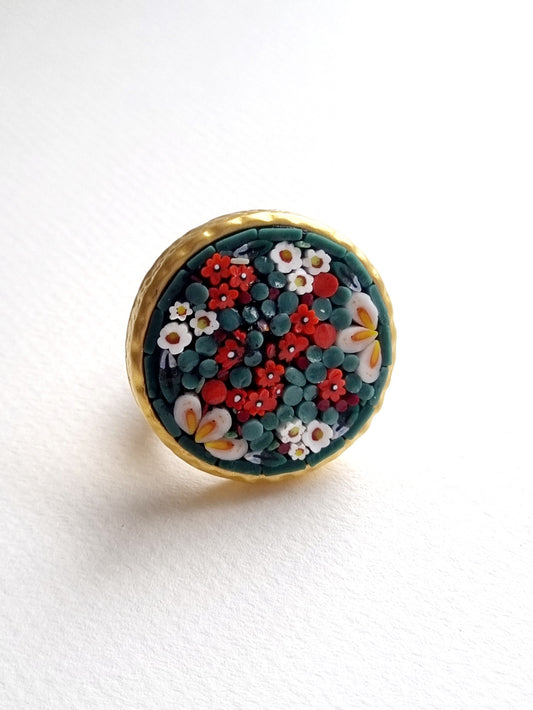 Round Mosaic Ring