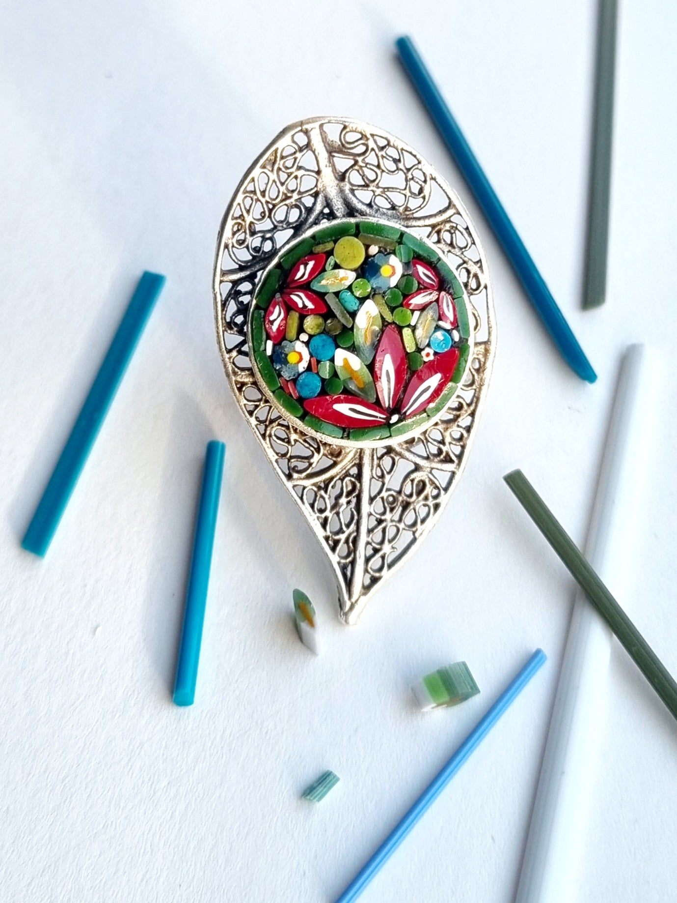 Filigree Mosaic Ring