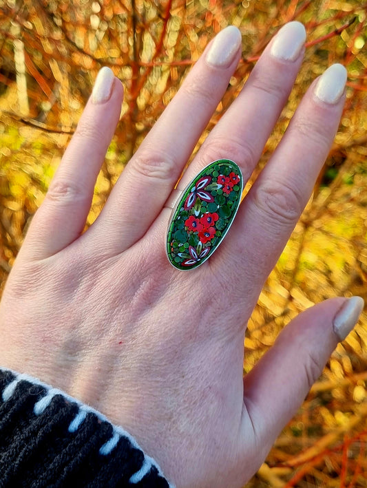 Oval Mosaic Ring