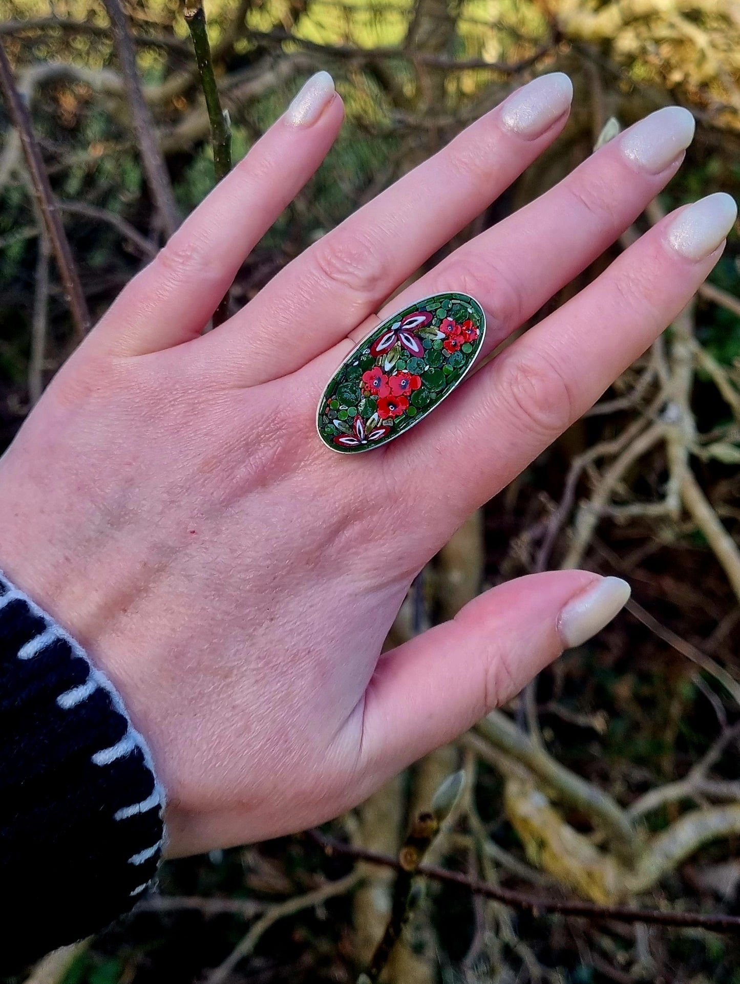 Oval Mosaic Ring