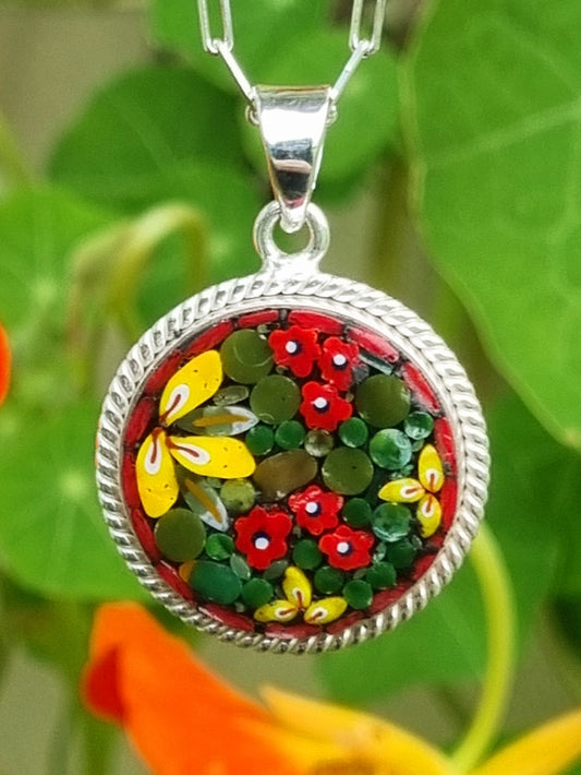 Sterling Silver Mosaic Pendant